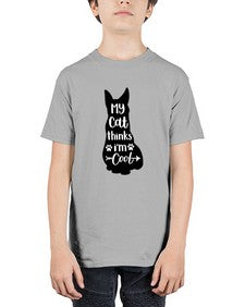 My Cat Thinks Im Cool Style 101# - cats - Youth Tee Unisex