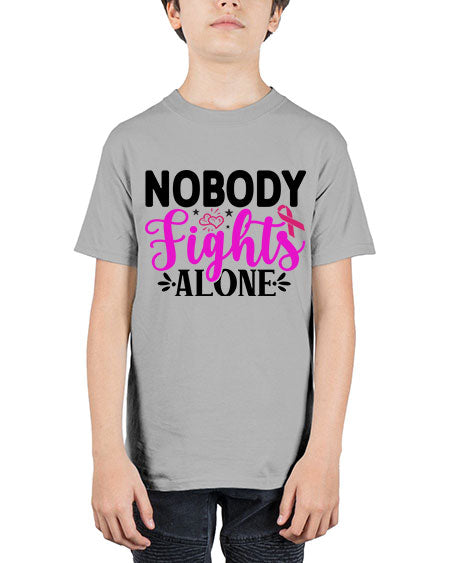 Nobody Fights Alone 12# - breast cancer - Youth Tee Unisex