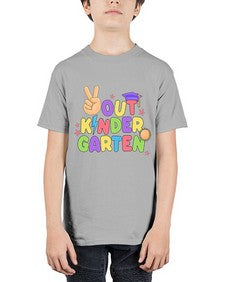 Peace Out Kindergarten Peace Hand 636# - kindergarten - Youth Tee Unisex