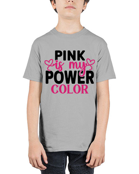Pink is My Power Color 11# - breast cancer - Youth Tee Unisex