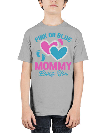 Pink or blue mommy loves you Style 186# - baby - Youth Tee Unisex