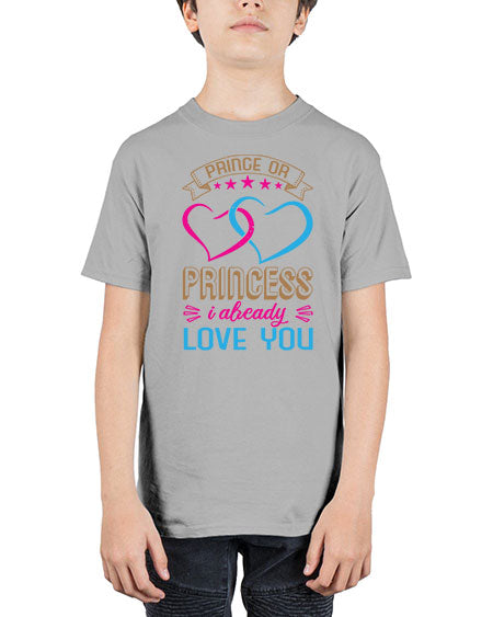 Prince or Princess I already love you Style 194# - baby shower - Youth Tee Unisex