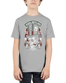 Real Outlaw Skull 1011# - skull and bones - Youth Tee Unisex