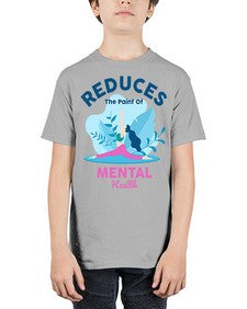 Reduces the Paint of Mental Health 495# - yoga - Youth Tee Unisex