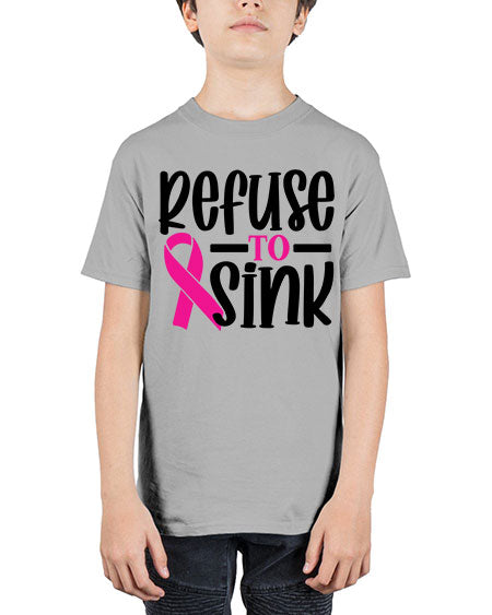 Refuse to Sink 9# - breast cancer - Youth Tee Unisex