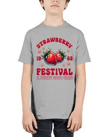 Retro Strawberry Festival 1504# - strawberry - Youth Tee Unisex