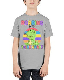 Roaring to third Grade Trex 773# - third grade - Youth Tee Unisex