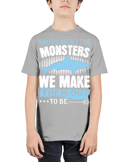 Sharks arent the monsters we make them out to be Style 26# - shark-fish - Youth Tee Unisex