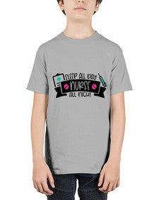 Sleep All Day Nurse All Night Style Style 1398# - nurse - Youth Tee Unisex