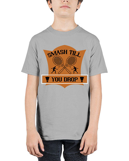 Smash till you drop 1864# - badminton - Youth Tee Unisex