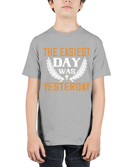 The easiest day was yesterday 1834# - badminton - Youth Tee Unisex