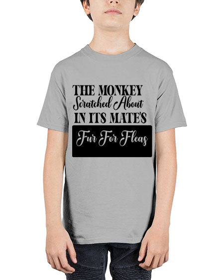The monkey scratched about in  - monkey - Youth Tee Unisex