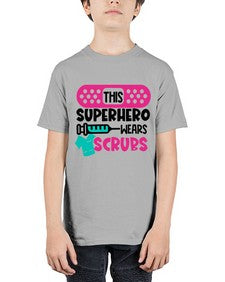 This Superhero Wears Scrubs Style Style 1565# - nurse - Youth Tee Unisex