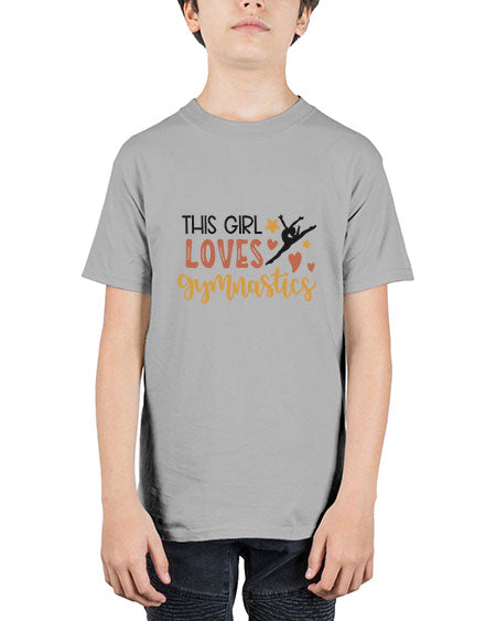 This girl loves gymnastics - cheer - Youth Tee Unisex