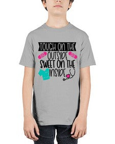Tough On The Outside Sweet On The Inside Style Style 1581# - nurse - Youth Tee Unisex