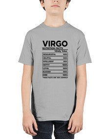 Virgo Nutrition Facts 530# - virgo - Youth Tee Unisex