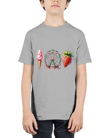 Watercolor Strawberry Fair 1693# - strawberry - Youth Tee Unisex