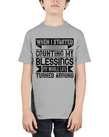 When I started counting my blessings my whole life turned around Style 9# - volunteer - Youth Tee Unisex