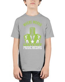 Where words leave off music begins 45# - dance2 - Youth Tee Unisex