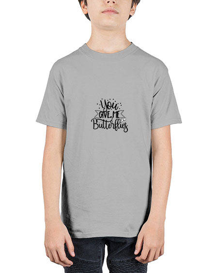 You Give Me Butterflies - butterfly - Youth Tee Unisex