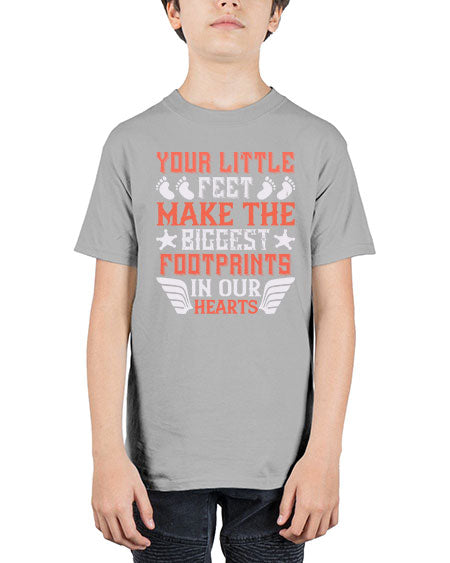 Your little feet make the biggest footprints in our hearts Style 479# - baby - Youth Tee Unisex