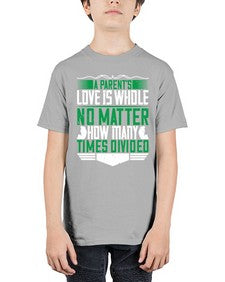 a parents love is whole no matter how many times divided 29# - parents day - Youth Tee Unisex