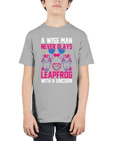 a wise man never plays leapfrog with a unicorn 5# - unicorn - Youth Tee Unisex