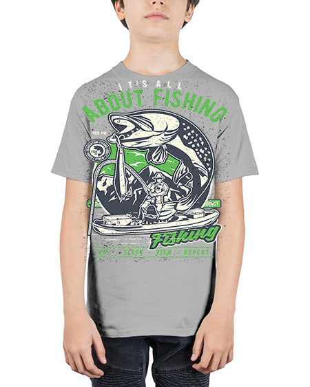 all about fishing cs 67# - shark-fish - Youth Tee Unisex