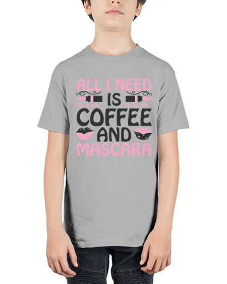 all i need is coffee and mascara Style 165# - beauty - fashion - Youth Tee Unisex