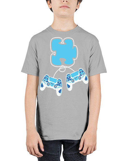 autism awareness gamer puzzle piece 11# - autism - Youth Tee Unisex