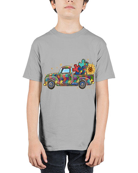 autism pick up truck - autism - Youth Tee Unisex