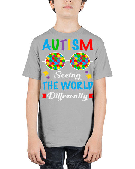 autism seeing the world differently 51# - autism - Youth Tee Unisex
