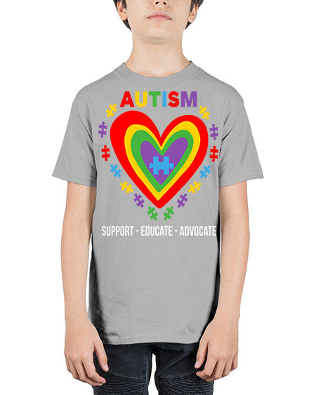 autism support educate 55# - autism - Youth Tee Unisex