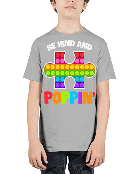 be kind and poppin autism 63# - autism - Youth Tee Unisex