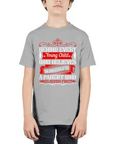 behind every young child who believes in himself is a parent who believed first 65# - parents day - Youth Tee Unisex