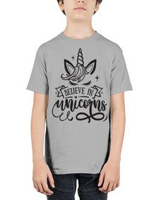 believe in unicorns black 55# - unicorn - Youth Tee Unisex