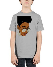 black afro 44# - black girls or women - Youth Tee Unisex