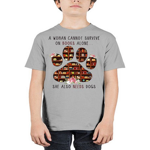books and dogs alone 62# - dogs - Youth Tee Unisex