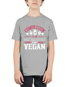 compassion is the best side effect of being vegan 877# - vegan - Youth Tee Unisex