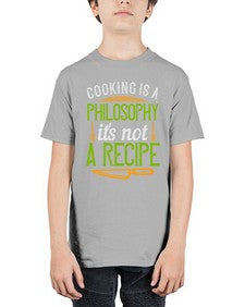 cooking is a philosophyits not a recipe 129# - cooking - Youth Tee Unisex