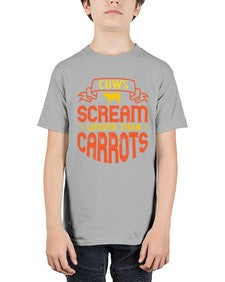 cows scream louder than carrots 135# - vegan - Youth Tee Unisex