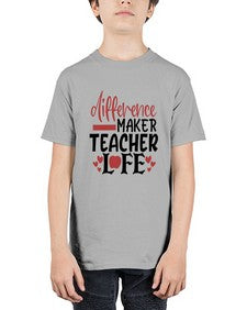 difference maker teacher life Style 119# - teacher - Youth Tee Unisex
