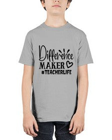 difference maker teacherlife Style 121# - teacher - Youth Tee Unisex