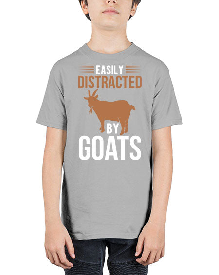 easily distracted by goats Style 5# - goat - Youth Tee Unisex