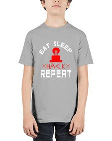 eat sleep hack repeat 48# - computer - Youth Tee Unisex
