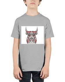 ethnic bull 418# - mandala - Youth Tee Unisex
