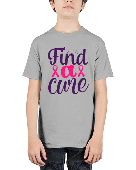 find a cure - breast cancer - Youth Tee Unisex