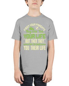 first your parents they give you your life but then they try to give you their life 197# - parents day - Youth Tee Unisex