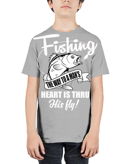 fishing 24# - shark-fish - Youth Tee Unisex