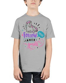 follow your inner sparkle 141# - unicorn - Youth Tee Unisex